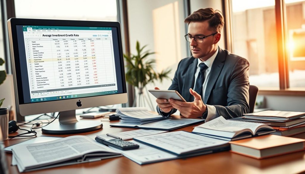 How to Calculate Average Investment Growth Rate 5 is the average rate of growth for an investment over a period of time.